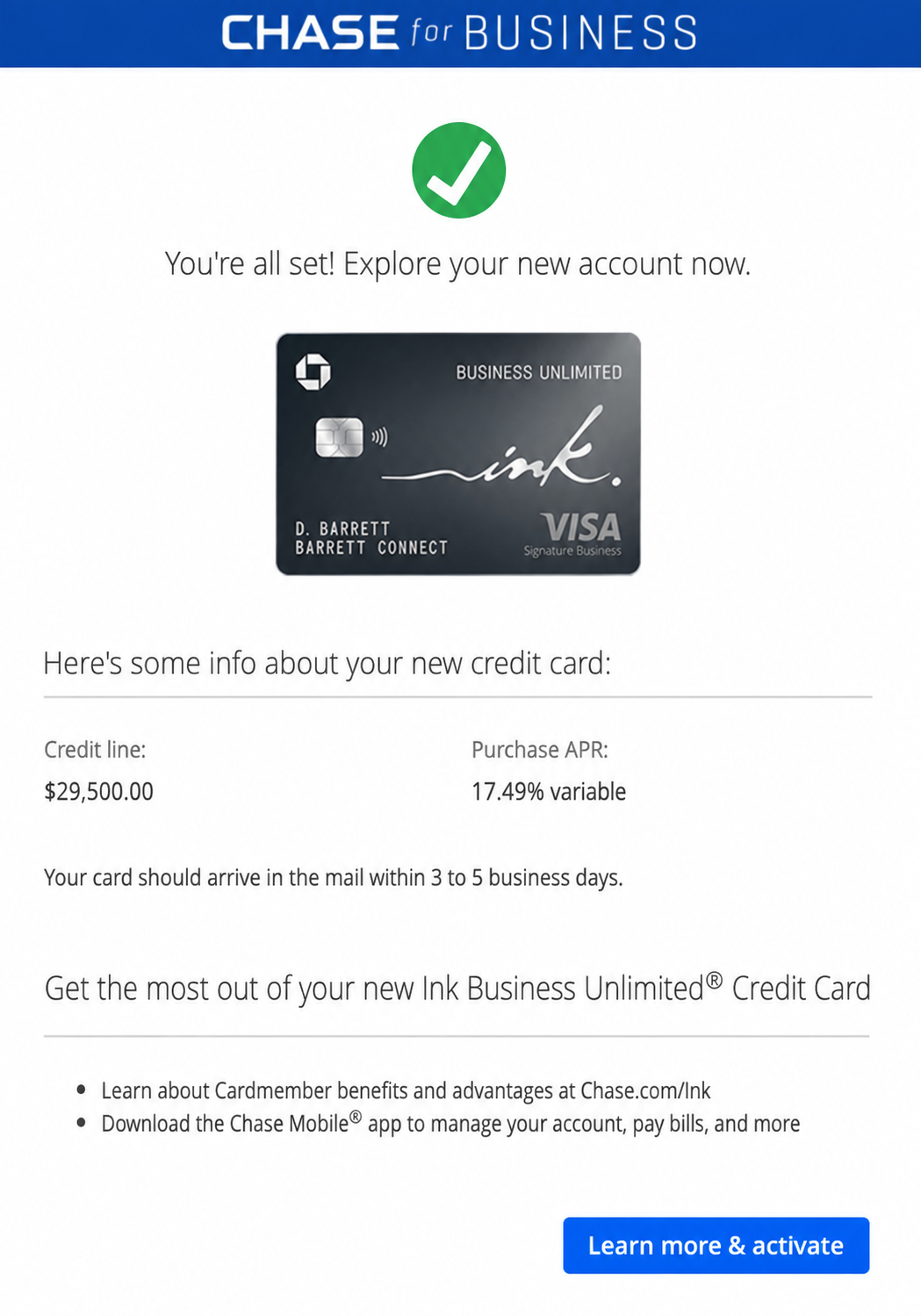 Funding proof for Oscar Y. — $96,000 from Chase