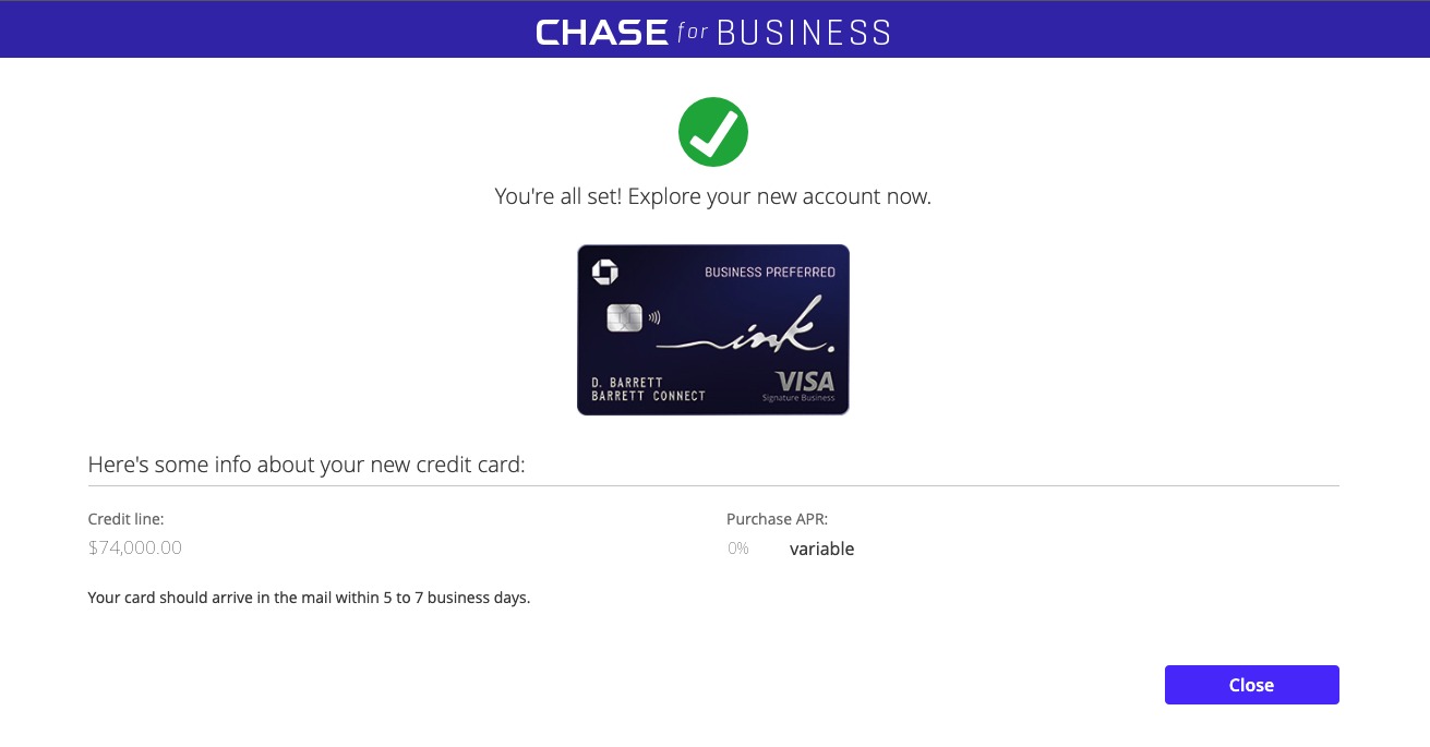 Funding proof for Kevin B. — $112,000 from Chase
