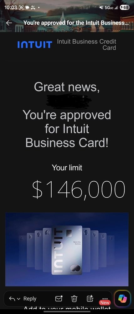 Funding proof for Monica D. — $37,000 from Intuit