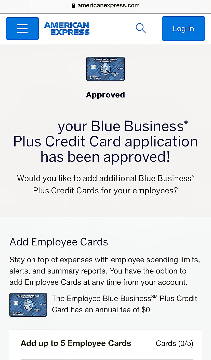 Funding proof for Levi Y. — $58,500 from American Express