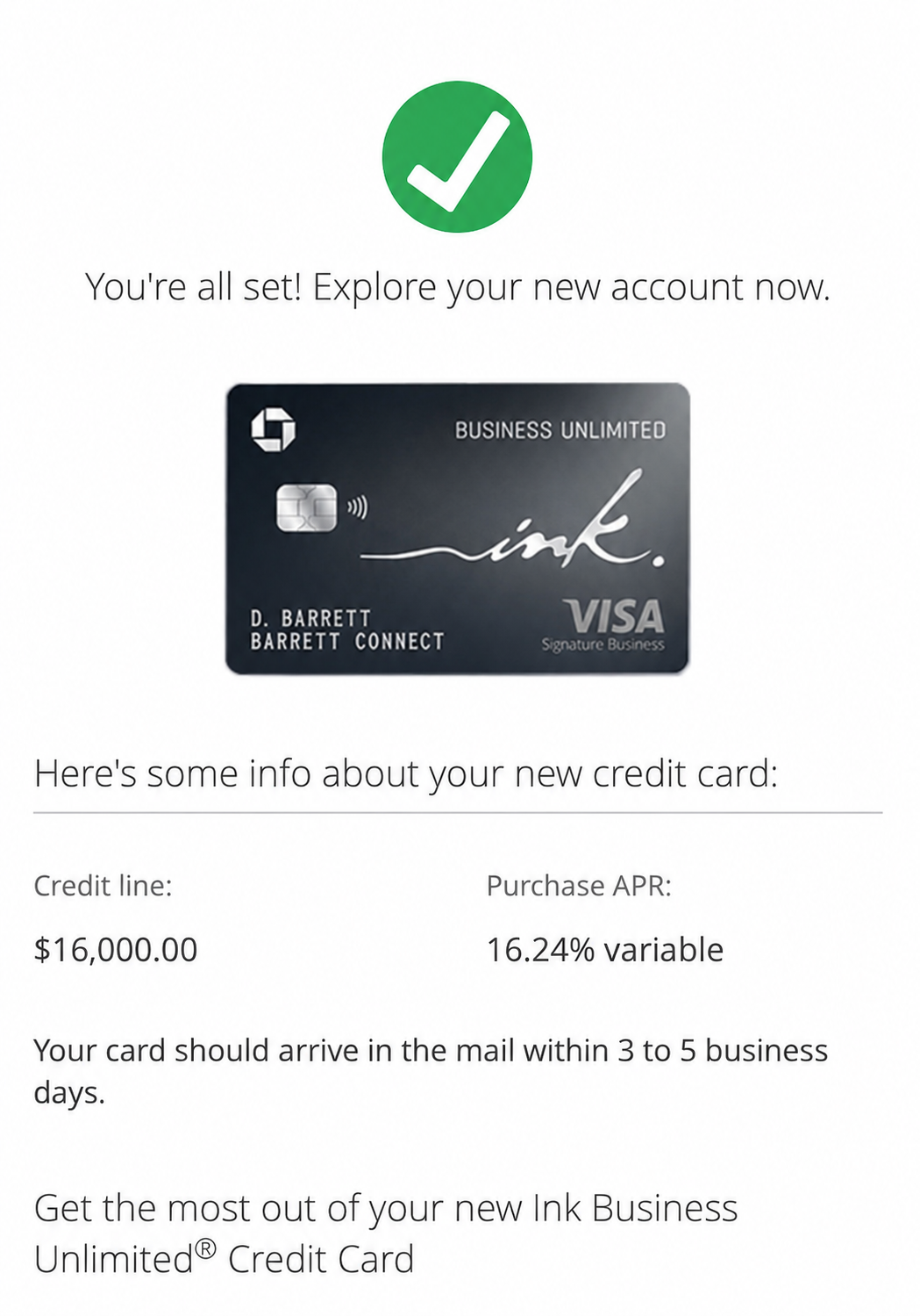 Funding proof for Sam D. — $101,000 from Chase